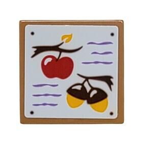 LEGO Shopping List Tile Apple Acorn 2x2 3068pb1064 Elves 41182 Sophie Jones Part